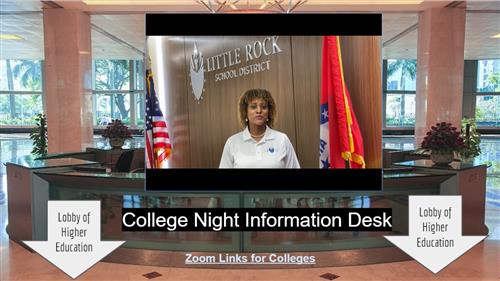 College night infromation desk video of Lisa Muldrew explaining College Night